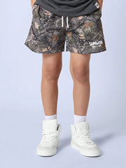 Pantalones cortos SUMWON Wild Tribe con estampado de camuflaje para aventuras al aire libre, cintura elástica, para senderismo, acampada, deportivos de verano, cómodos, para niños, jóvenes y adolescentes.