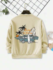 Sudadera con estampado de dibujos animados para niño preadolescente, sudadera de cuello redondo para niño, ropa informal y cómoda de moda para otoño