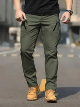 Pantalones tácticos TECCULI, pantalones casuales de trabajo para hombre, de primavera y verano, pantalones de entrenamiento rectos funcionales para exteriores.
