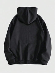 ROMWE MEN Goth Long Sleeve Sweatshirt (In Stock) - Minimalist, Fashionable, Casual Daily Hoodie