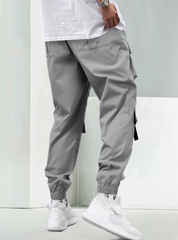 Pantalones deportivos TECCULI para hombre, elegantes, lisos y con bolsillos, ropa informal y transpirable para paseos por la ciudad, actividades al aire libre y calle.