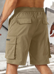 Pantalones cortos casuales con bolsillos cargo y letras parcheadas para hombre de talla grande TECCULI Manfinity LEGND
