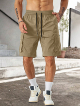 Pantalones cortos casuales con bolsillos cargo y letras parcheadas para hombre de talla grande TECCULI Manfinity LEGND