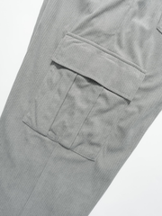 TECCULI Men'S Casual Cargo Pants with Elastic Drawstring Waist & Multiple Pockets - All-Season Outdoor Comfort, Straight-Leg Regular Fit, Solid Color for Hiking, Camping, Urban Adventures, Camping Gear, Hiking Trousers, Functional Pock