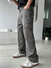 Pantalones cargo TECCULI DAZY con bolsillos laterales y solapa para hombre, para la vuelta al cole