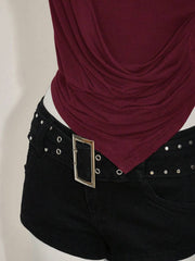 ICON Asymmetrical Hem Draped Neck Women's Tank Top,Rave Top