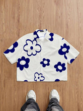 Camisa casual de manga corta con estampado floral para hombre de Manfinity Joysei, top corto para hombre, top floral para hombre, top estampado de gran tamaño para hombre