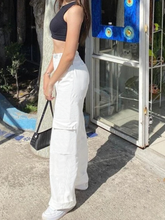 TECCULI Women's High Waist Straight Leg Stretchy Pants, Suitable For Daily Casual And Vacation, Summer