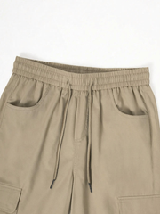 Pantalones cargo holgados TECCULI Manfinity Hypemode para hombre, de corte holgado, de color liso y con bolsillos abatibles.