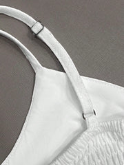 Women's Boho White Linen Casual Sexy V-Neck Camisole Tank Top, Suitable For Music Festival Concert Coachella Party, Hot Girl SpringSummer Young Girl Daily Wear, Rave Outfits