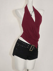 ICON Asymmetrical Hem Draped Neck Women's Tank Top,Rave Top