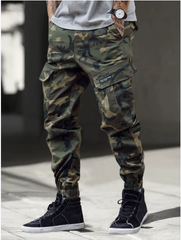 TECCULI Men's Urban Streetwear Cargo Pants - Loose Fit Tactical-like Jogging Pants with Multiple Utility Pockets, All-Season Casual Trousers for Everyday & Formal Outfits, Functional Clothing, Medium Elasticity Fabric