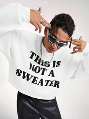 AXEPEAK Men's Loose Cropped Long Sleeve Pullover Sweatshirt