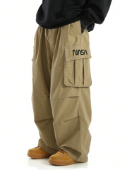 Pantalones cargo holgados informales TECCULI para hombre, pantalones con cordón de estilo urbano chic