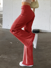 TECCULI High-Waisted Straight-Leg Casual Jeans Women's New Spring 2025 European and American E-commerce Best Seller Cross-border Amazon