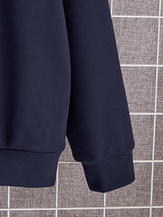 Tween Boy Gamepad Print Drop Shoulder Hoodie