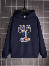 Tween Boy Gamepad Print Drop Shoulder Hoodie