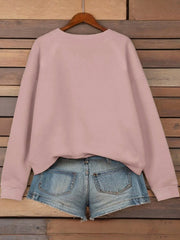 Sudadera con capucha y cuello redondo con estampado de letras para mujer de EMERY ROSE, camisetas de manga larga para graduación, regreso a clases, trajes de maestra para mujer, regreso a clases.