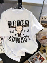 Tween Boy Minimalist Stylish Pentagram, Bull Head, Cartoon Letter Slogan Printed Crew Neck Short Sleeve T-Shirt, SpringSummer New Arrival