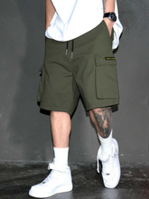 Pantalones cortos casuales TECCULI Manfinity Dauomo para hombre, con cintura con cordón ajustable y bolsillos cargo, para la vuelta al cole