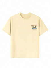 Camiseta de verano de manga corta con cuello redondo y estampado divertido para niños preadolescentes