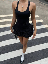 Vestido estilo ballet con cuello halter y pliegues estilo pastel para mujer de INAWLY