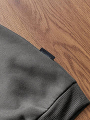 Manfinity VCAY Men's Knit Casual Long Sleeve Sweatshirt, Patchwork Design, Loose Fit, Versatile For Daily Wear