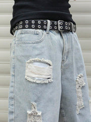 Pantalones cortos vaqueros casuales con bordes deshilachados y bolsillos Manfinity EMRG para hombre