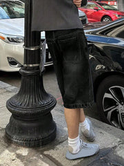 Men's Loose Wide Leg Casual Denim Bermuda Shorts Jorts