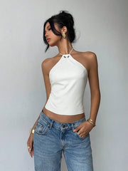 Aloruh - Camiseta sin mangas de color liso para mujer, 1 pieza, moderna para el verano