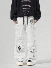 Pantalones holgados Manfinity EMRG para hombre, ideales para el verano Y2K. Pantalones cargo holgados de camuflaje.