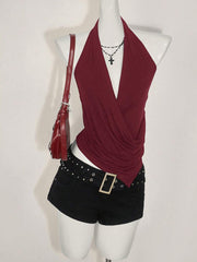 ICON Asymmetrical Hem Draped Neck Women's Tank Top,Rave Top