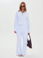 MUSERA Tailored Mid Rise Pinstripe Straight Leg Trousers Business Casual Elegant Business Casual Vacation Graduation Prom Wedding Guest Birthday Old Money Fall Work Office Back To School Night Out Going Out