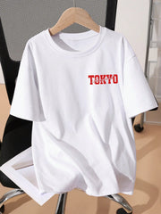 Camiseta de manga corta con estampado de coche, ideal para preadolescentes y estudiantes de verano.