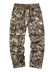 Pantalones casuales holgados con bolsillo cargo y estampado de ramas de árbol Manfinity LEGND para hombre, pantalones de camuflaje para hombre, pantalones cargo para hombre, pantalones de camuflaje para hombre