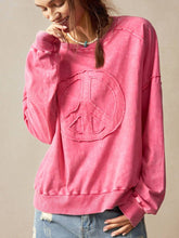 Sudadera informal de punto de color liso para mujer de Bohemela, cuello redondo, manga larga y corte holgado