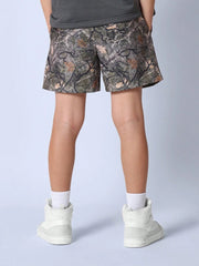Pantalones cortos SUMWON Wild Tribe con estampado de camuflaje para aventuras al aire libre, cintura elástica, para senderismo, acampada, deportivos de verano, cómodos, para niños, jóvenes y adolescentes.