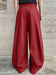 Manfinity Hypemode Manfinity Hypemode High Waist Designer Men's Wide Leg Pleated Loose Casual Pants Men S Wide Leg Pants High Waisted Pants Men Wide Leg Pants Men