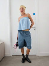 Bermudas con volantes y cuadros de COUREZ, conjuntos de verano para mujer, vestidos de verano, conjuntos para salir, ropa informal Y2K, vacaciones, 100 % algodón, 100 % algodón, estilo vintage.