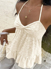 Sunnyshic Women's Solid Color Halter-Neck Tank Top, Fashionable For Summer