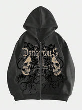 ROMWE MEN Goth Long Sleeve Sweatshirt (In Stock) - Minimalist, Fashionable, Casual Daily Hoodie