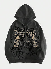 ROMWE MEN Goth Long Sleeve Sweatshirt (In Stock) - Minimalist, Fashionable, Casual Daily Hoodie