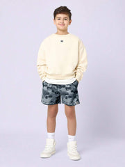 SUMWON Camouflage Pull-On Athletic Shorts Elastic Waistband Comfortable Workout Training Running Summer Activewear Youth Performance Sport Shorts