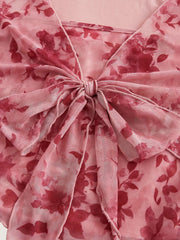 TECCULI MOD Break Bow 2 In 1 Women's Tie Front Bell Sleeve T-Shirt,Vintage Outfit,Halloween Outfit,Fall Clothes,Country Tops,Fall Women Outfits,Going Out Tops,Vintage Outfits,90s Outfits,Long Sleeve Women Shirts