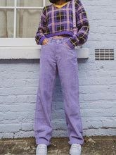 TECCULI Women's Striped Jeans High-Waisted Straight Leg Casual Jeans