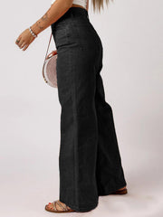 TECCULI EMERY ROSE Plus Size Women Medium Wash Casual Street Washed Denim Jeans