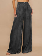 TECCULI Women's Casual Commuting Lightweight Draping Loose Wide-Leg Jeans