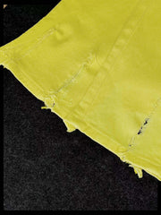 TECCULI Slaydiva Women's Distressed Split Hem Skinny Fit Jeans