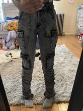 TECCULI SXY Women Casual Cargo Pocket Pleated Slim Fit Denim Jeans