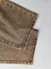 TECCULI High-waisted Wide-leg Denim Jeans (washed)